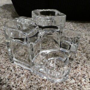 RETIRED PartyLite Lead Crystal Castle 5 Tier Tealight Candle Holder